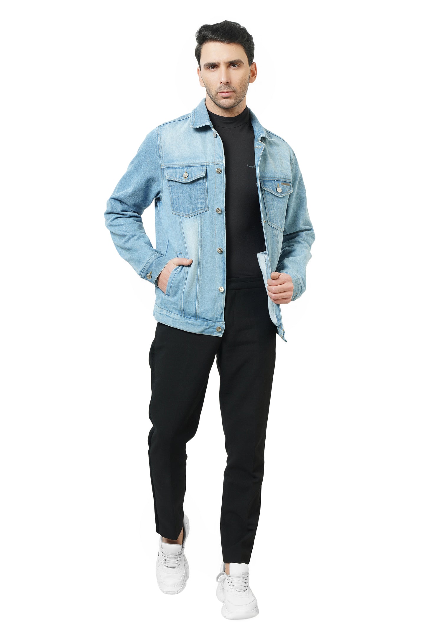 NUEVOSPORTA Denim Jacket for Men | Light Blue