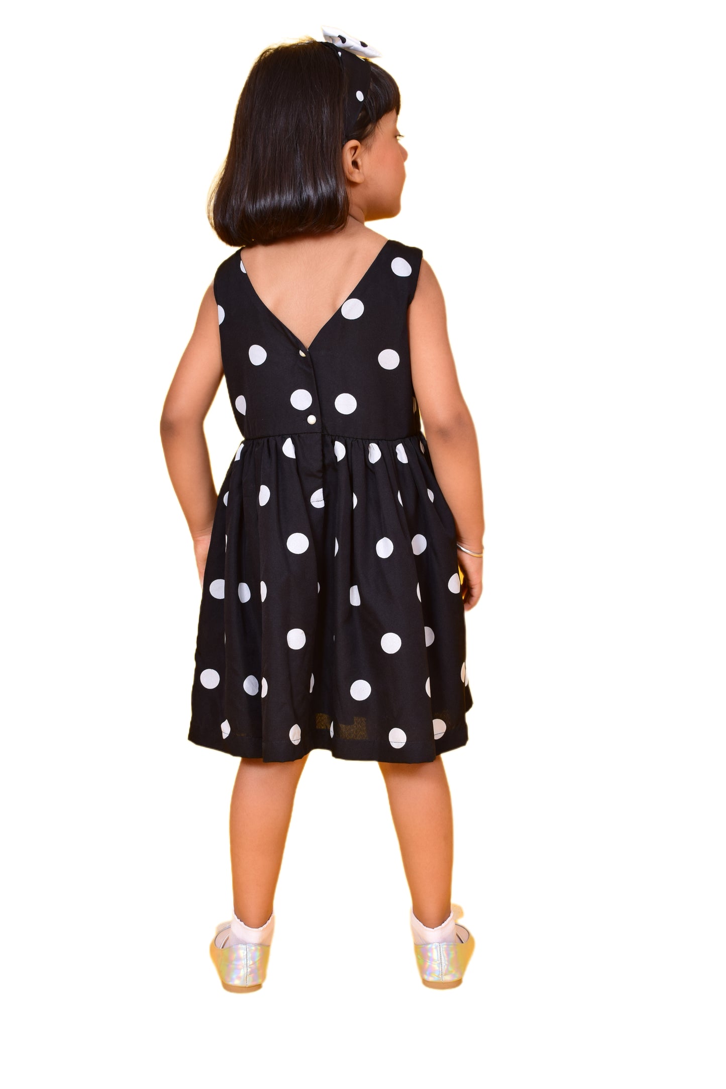 Girls Midi/Knee Length Casual Dress (Black, Sleeveless) freeshipping - NUEVOSDAMAS