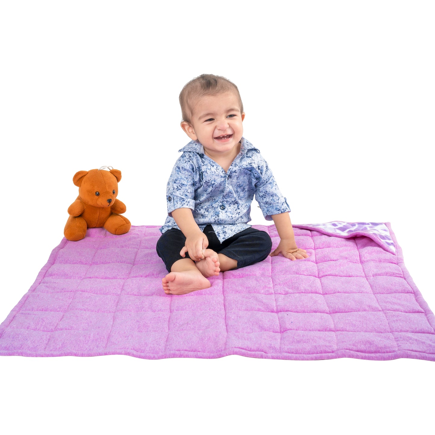 NUEVOSGHAR Cotton Tie & Dye Super Soft Warm Hooded Baby Blanket Wrapper (0-12 Months)_Pink