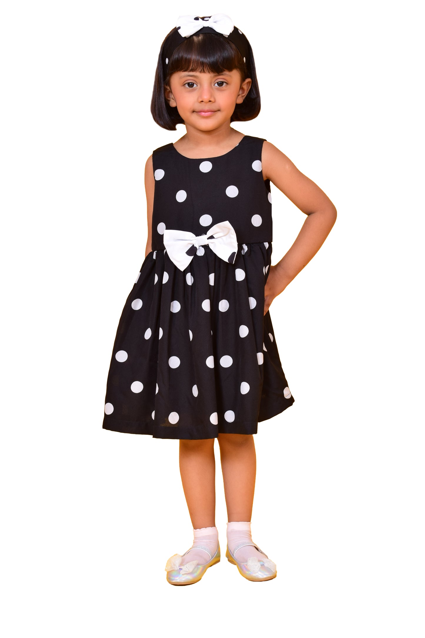 Girls Midi/Knee Length Casual Dress (Black, Sleeveless) freeshipping - NUEVOSDAMAS