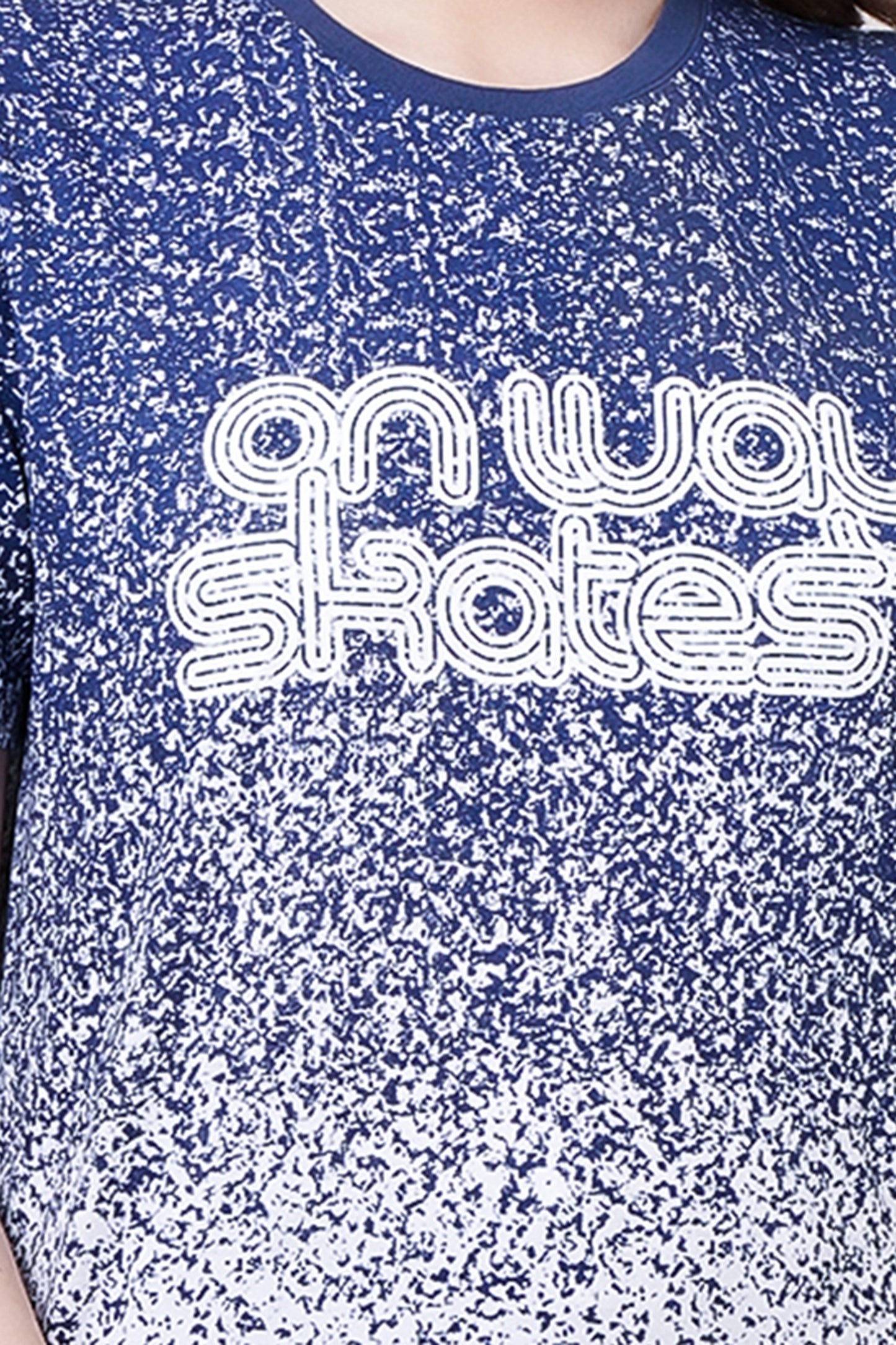 NUEVOSDAMAS Cotton Typography Printed | T-Shirt Navy Blue