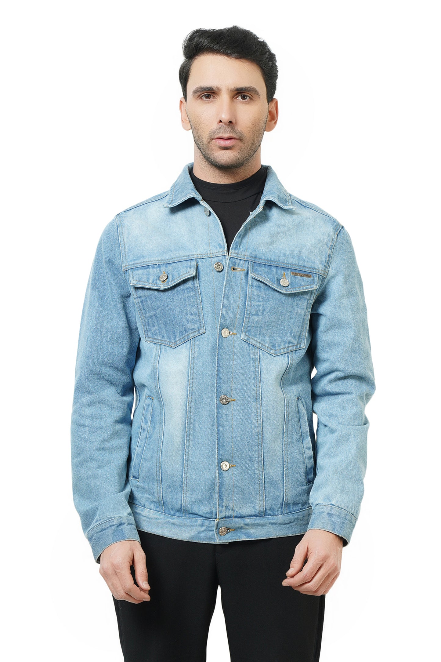 NUEVOSPORTA Denim Jacket for Men | Light Blue