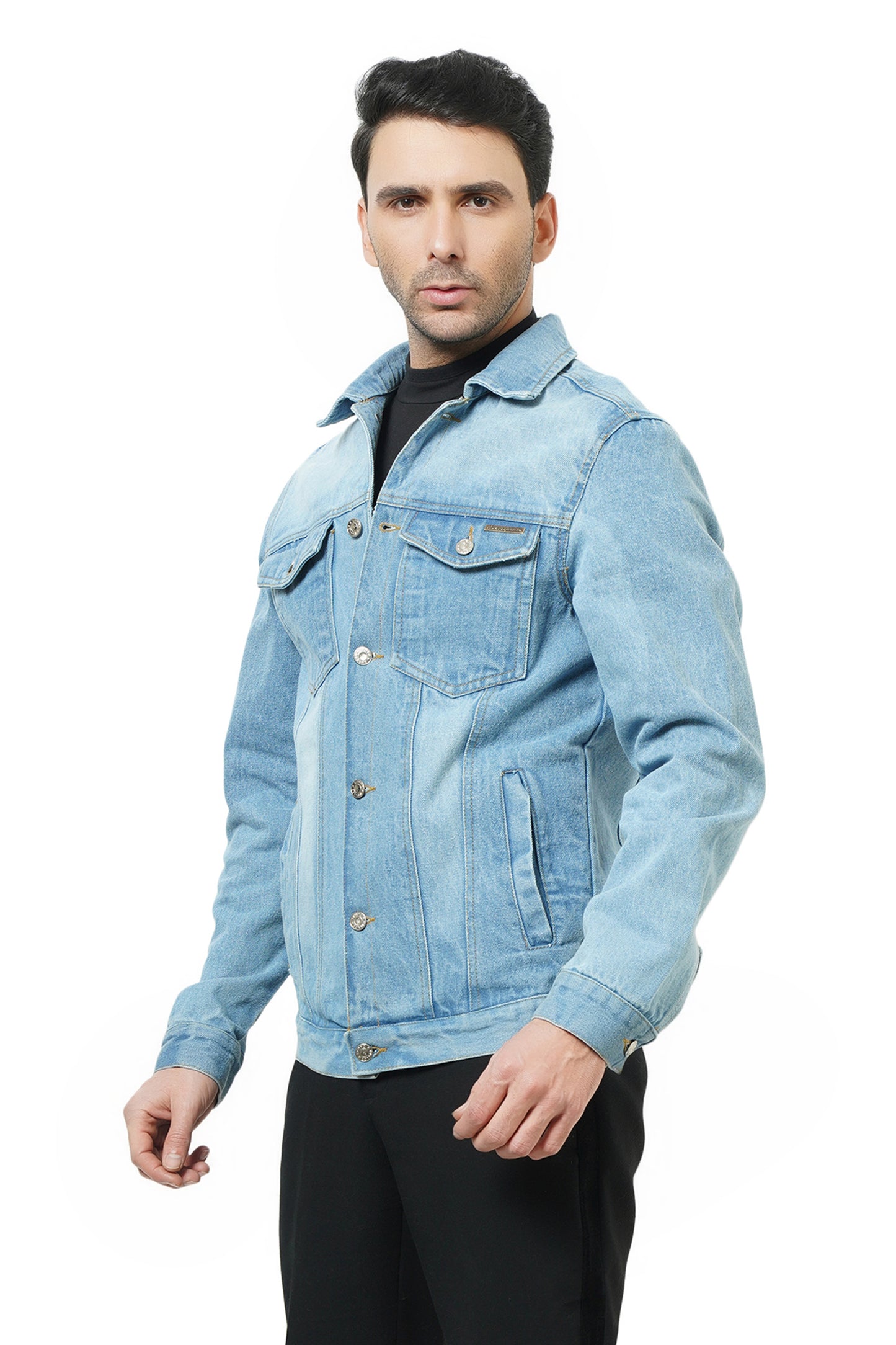NUEVOSPORTA Denim Jacket for Men | Light Blue