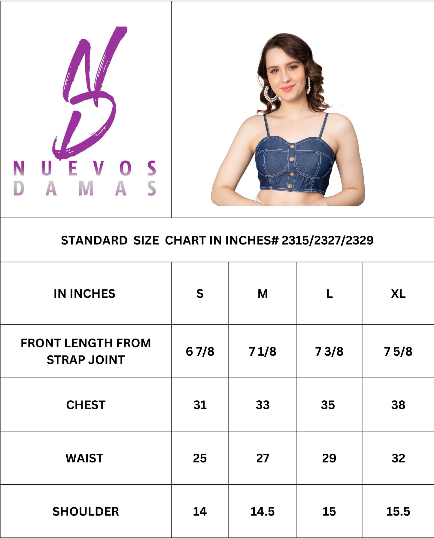 NUEVOSDAMAS Women Enzyme Washed Light Blue Denim Brallete Sleeveless Top