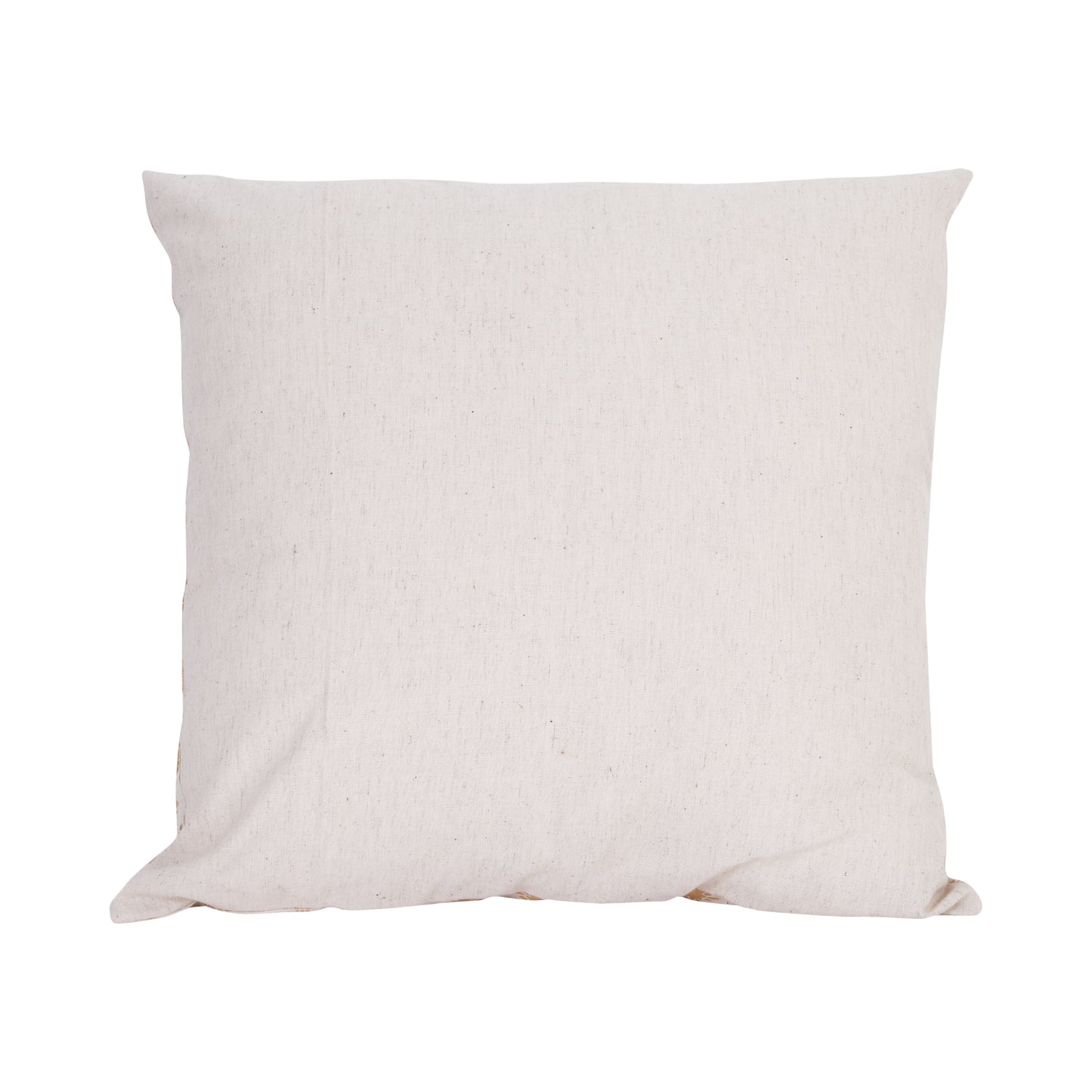 NUEVOSGHAR Cotton Printed Cushion Cover | Square Cushion Cover for Bedding/Sofa/Couch | Home Decorative Cushion Covers | Pack of 1 Piece | 18x18 Inch_Beige