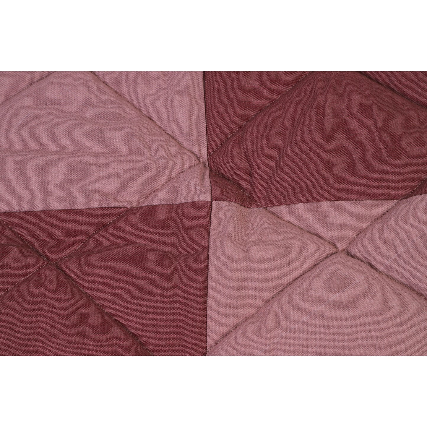 NUEVOS DOGGADIL Cotton Canvas Color Blocked Rectangle Pet Bed Mattress | Washable Padded Pet Bed| Light Weighted Dog Flat Mat Mauve/Dark Mauve
