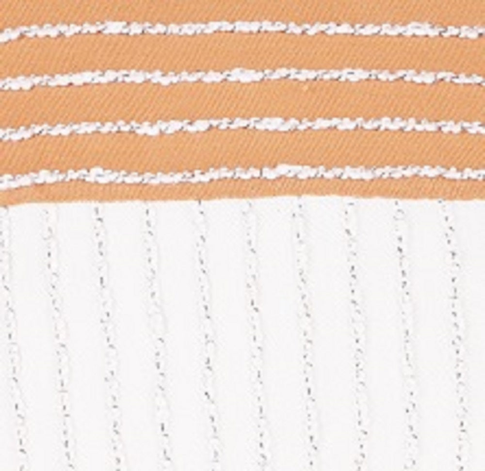 NUEVOSGHAR 100% Cotton Cushion Cover | Interwoven Horizontal Stripe Cushion Cover|Square Cushion for Bedroom,Living Room, Sofa, Office |Home Decorative Cushion | 18x18 Inch_ Ivory/Mustard