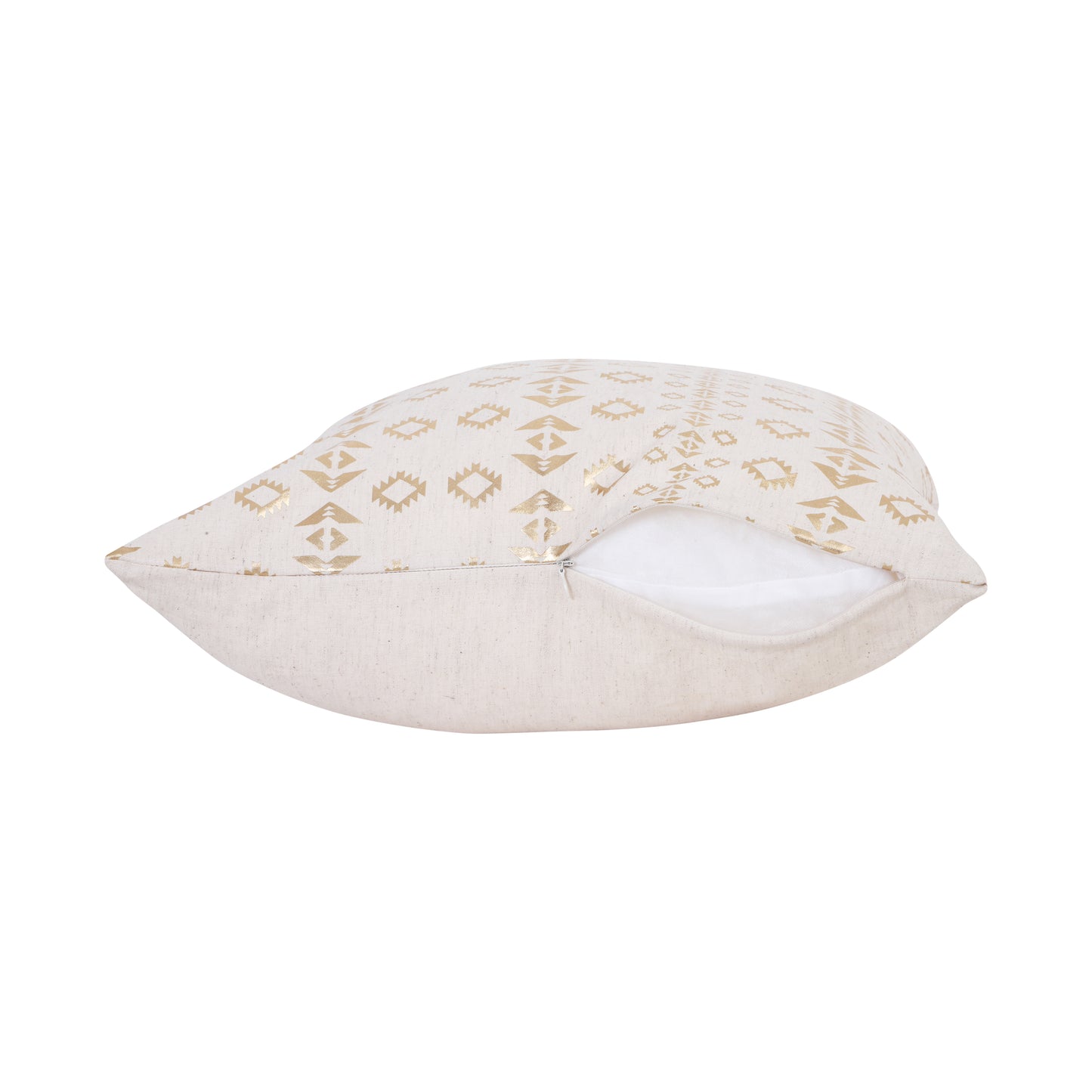 NUEVOSGHAR Cotton Printed Cushion Cover | Square Cushion Cover for Bedding/Sofa/Couch | Home Decorative Cushion Covers | Pack of 1 Piece | 18x18 Inch_Beige