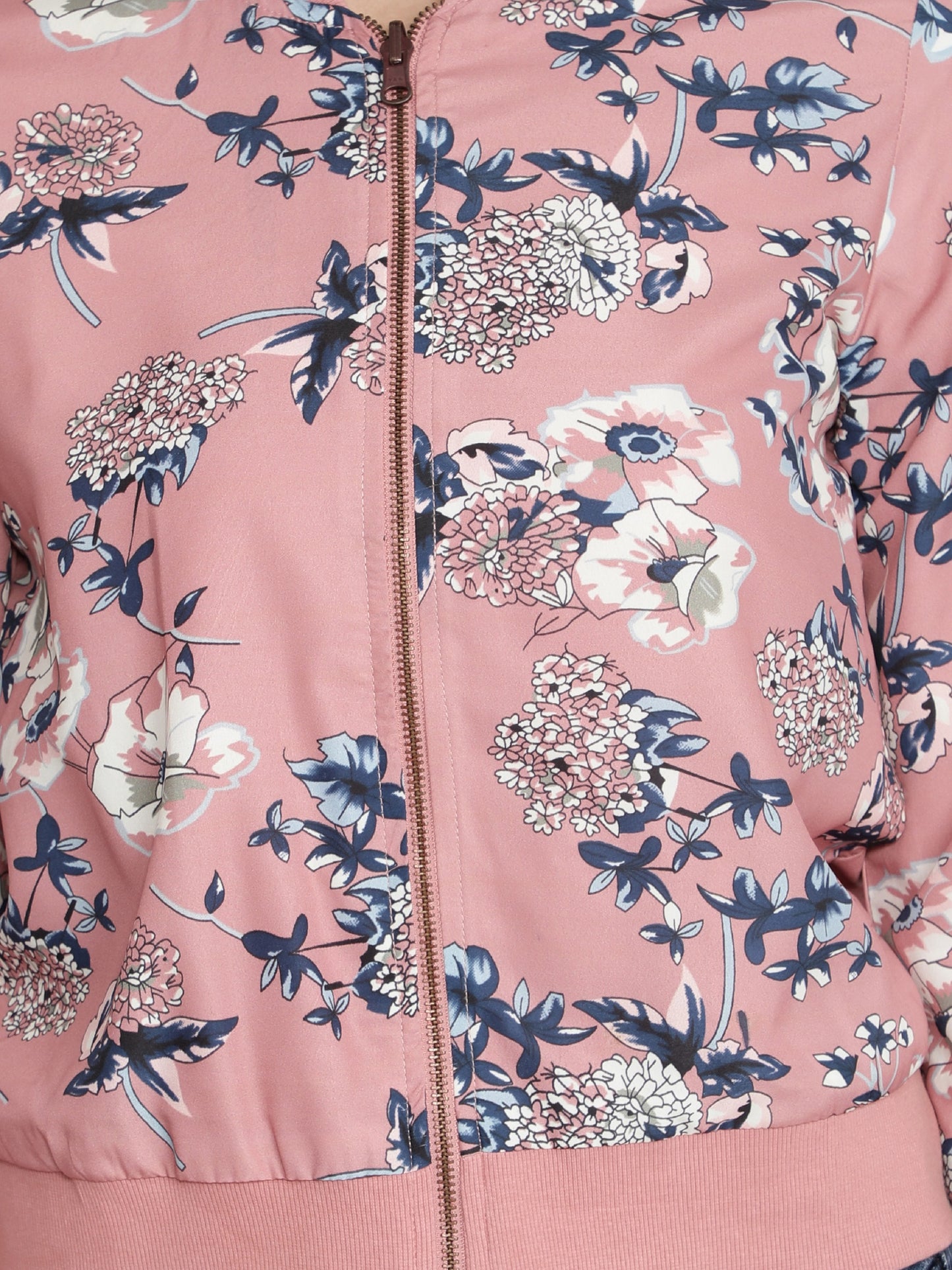 NUEVOSDAMAS Women Full Sleeve Polyester Printed Bomber Jacket