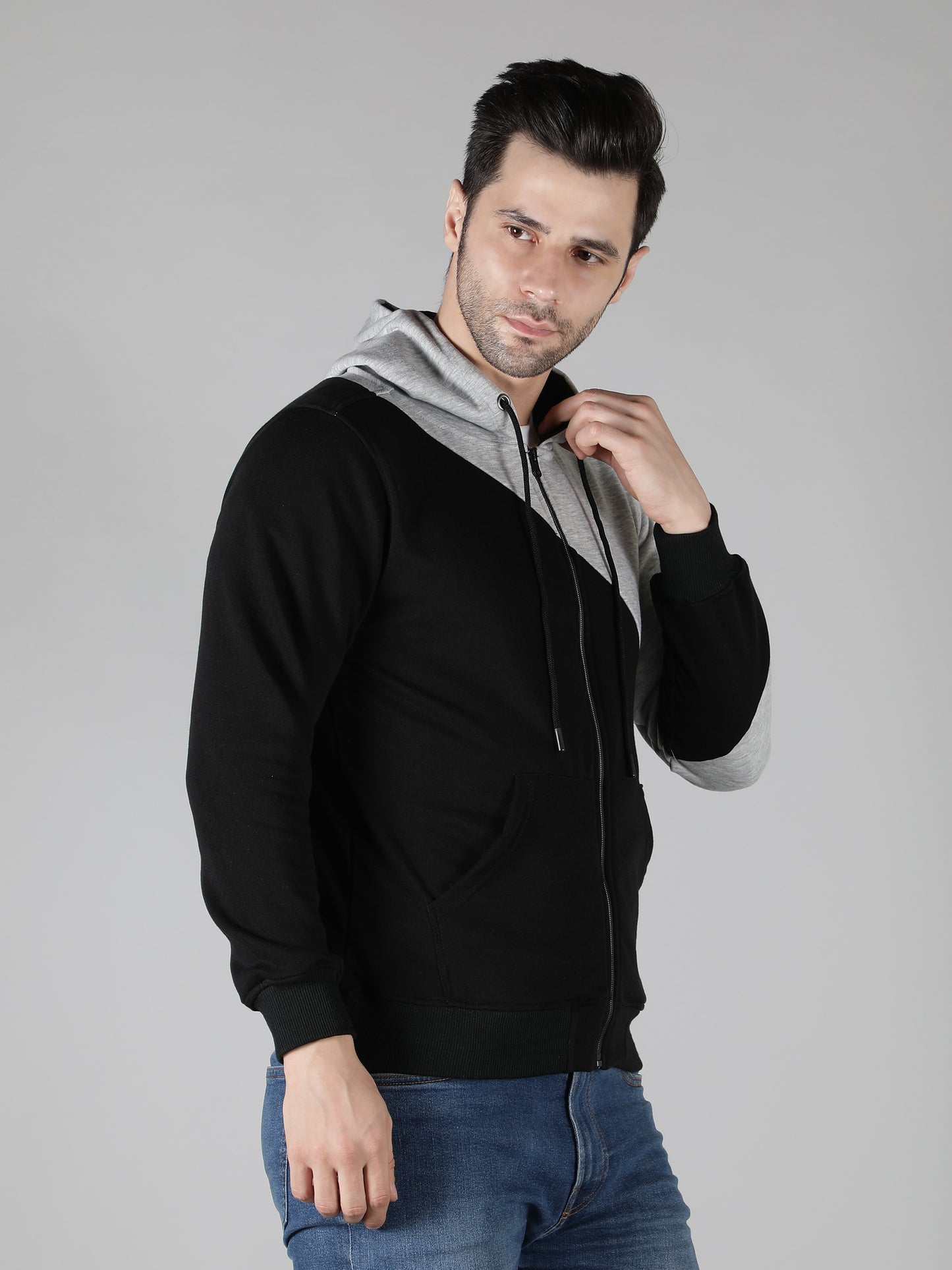 NUEVOSPORTA Men's Winter wear Terry Hooded Jacket