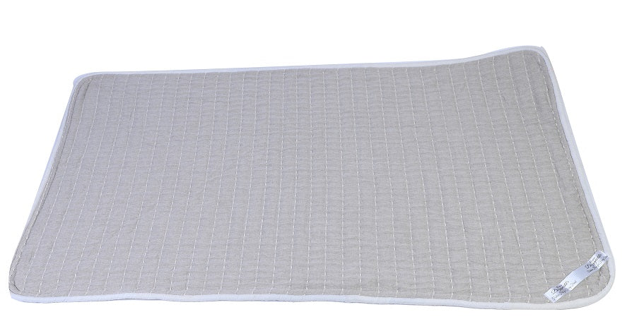 NUEVOS DOGGADIL Cotton Jacquard Rectangle Cat Dog Pet Bed Mattress | Foldable/Reversible Padded Pet Mat| Light Weighted Mattress Grey