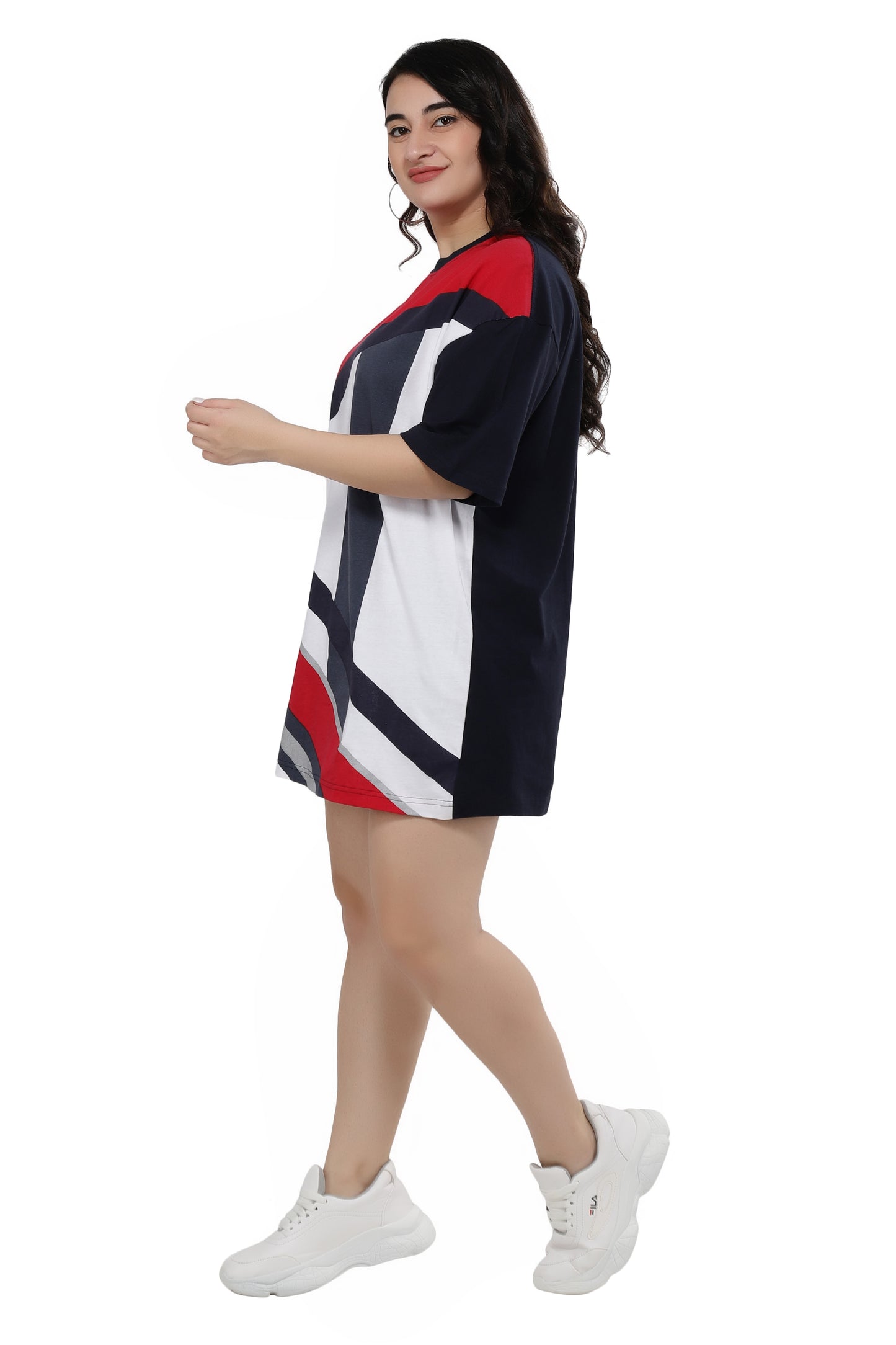 NUEVOSDAMAS Women Cotton Printed Half Sleeve Women's Multicolor T-Shirt