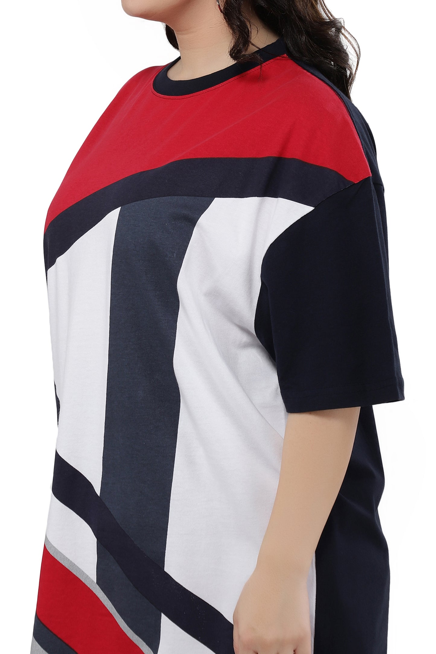 NUEVOSDAMAS Women Cotton Printed Half Sleeve Women's Multicolor T-Shirt