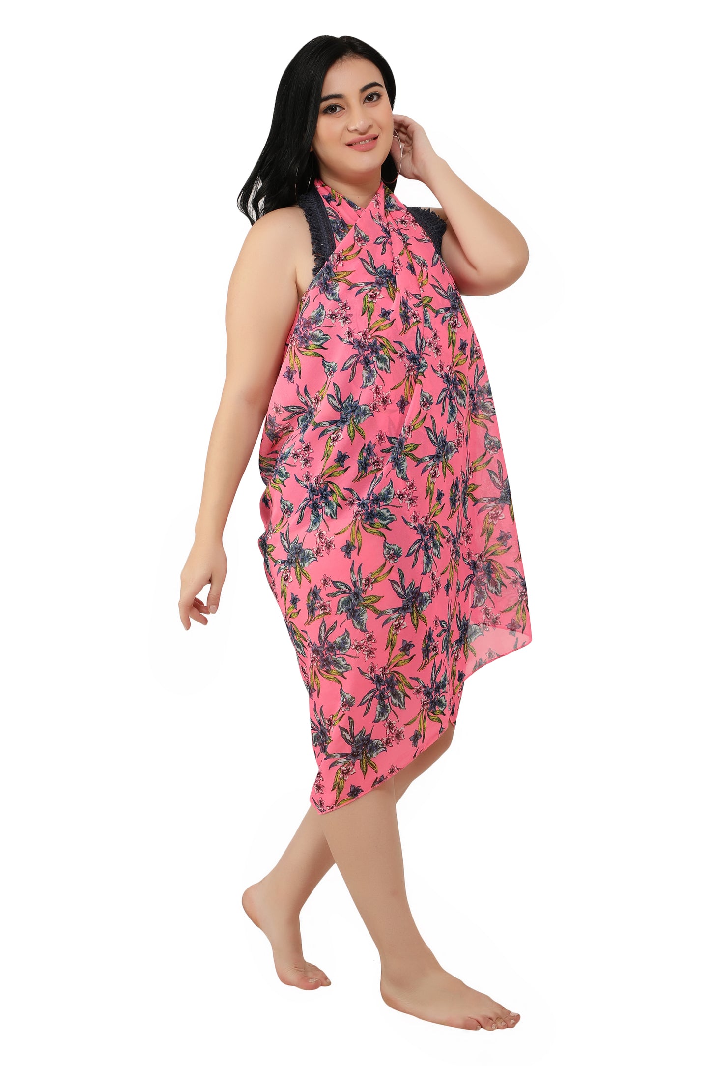 NUEVOSDAMAS Women Western Georgette Printed Sarong
