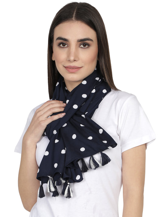 Pure Cotton Yarn Dyed Check Stole Scarf With Tassels (Black)