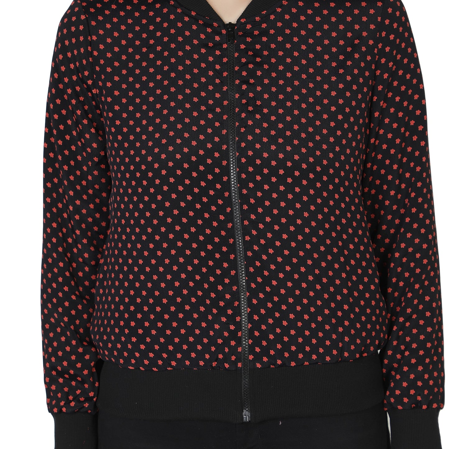 NUEVOSDAMAS Women Full sleeve Multi Floral Printed Bomber Jacket