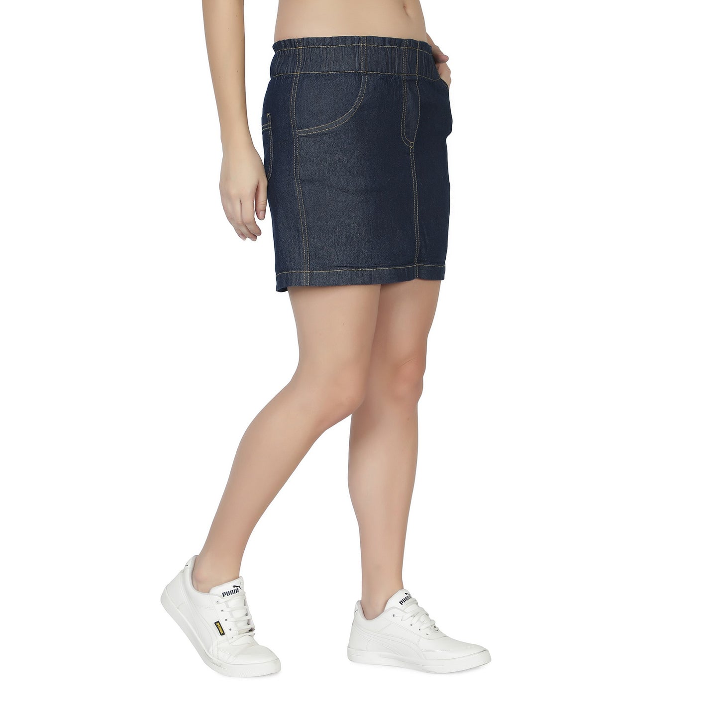 Women Straight Dark Blue Skirt