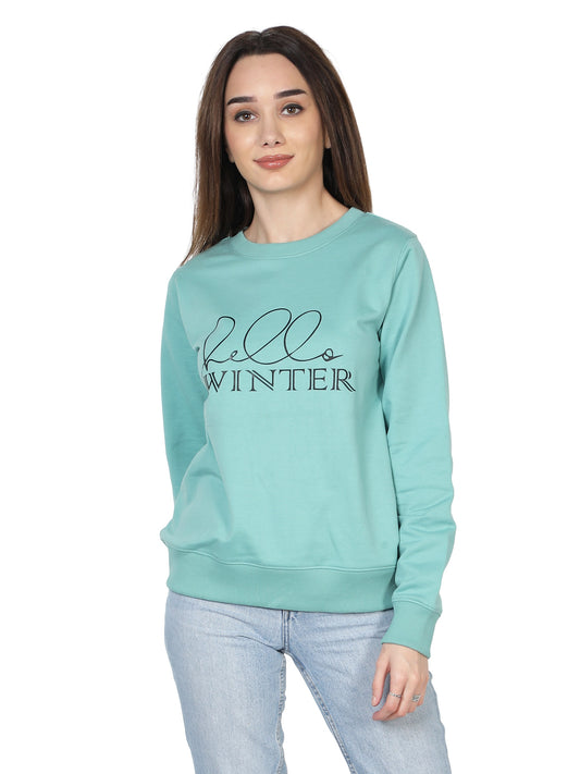 Full Sleeve Printed Women Sweatshirt
