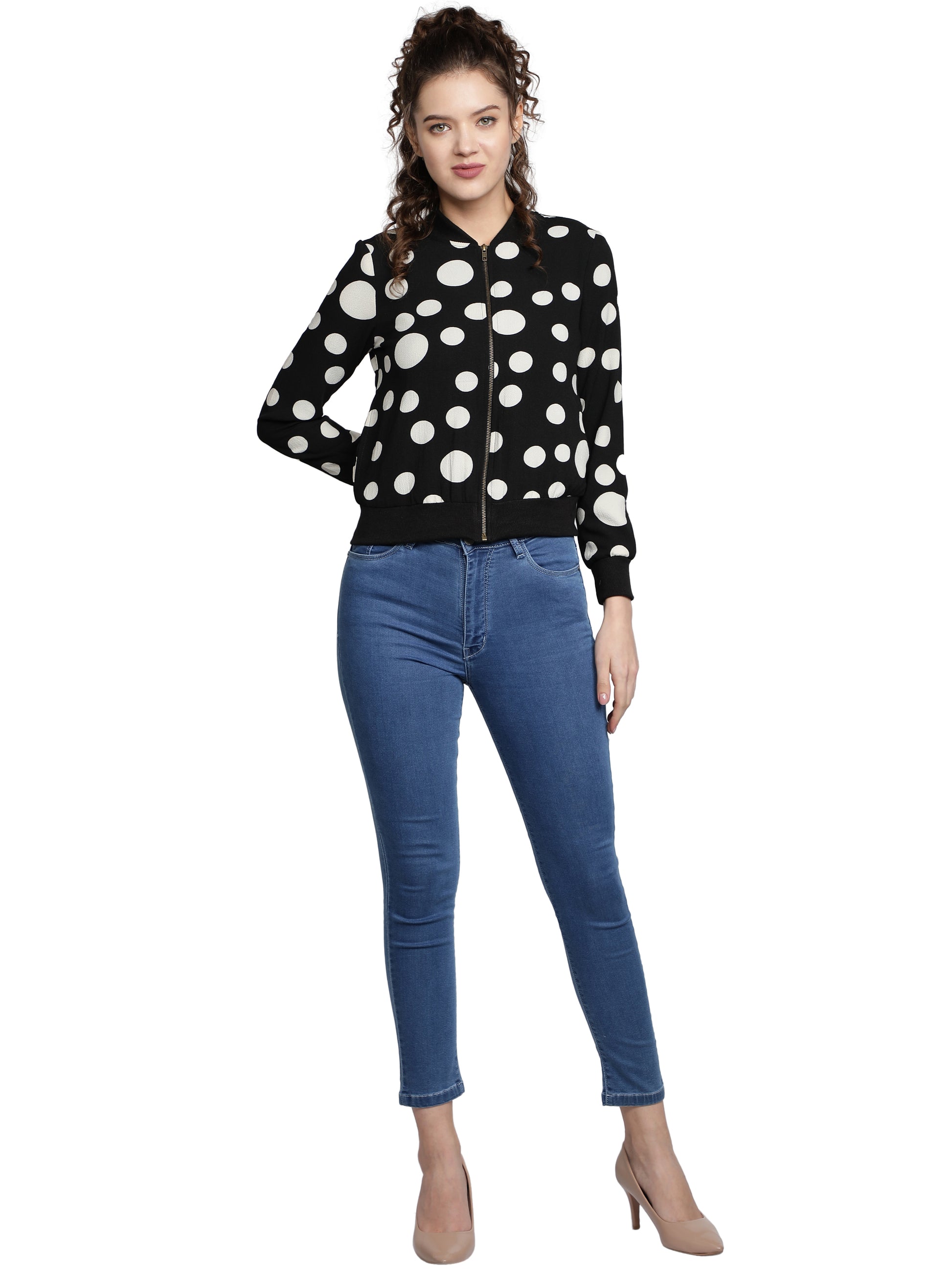 Full Sleeve Printed Women Casual Jacket freeshipping - NUEVOSDAMAS