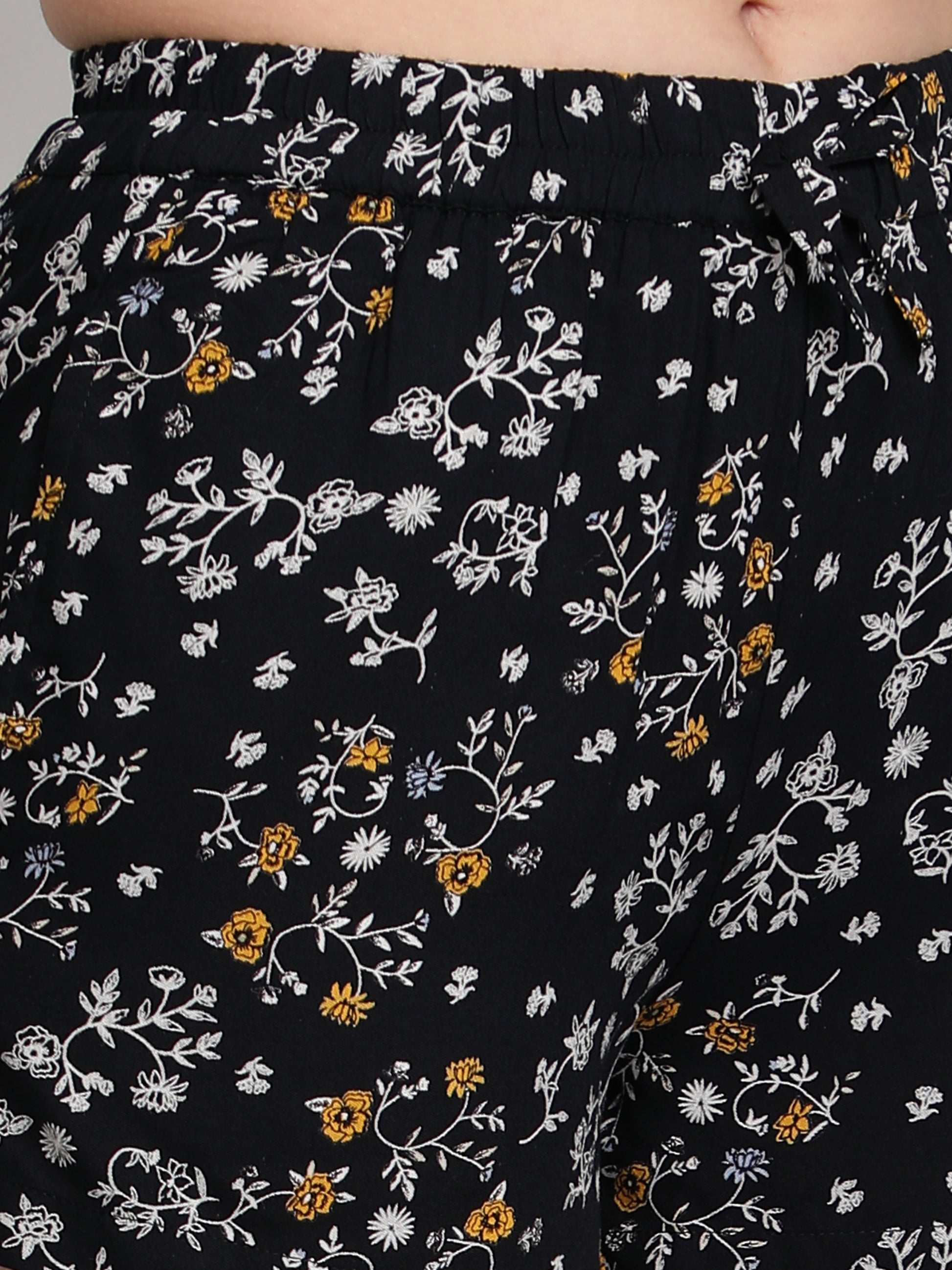 Floral Print Women Black, Multicolor Boxer Shorts freeshipping - NUEVOSDAMAS