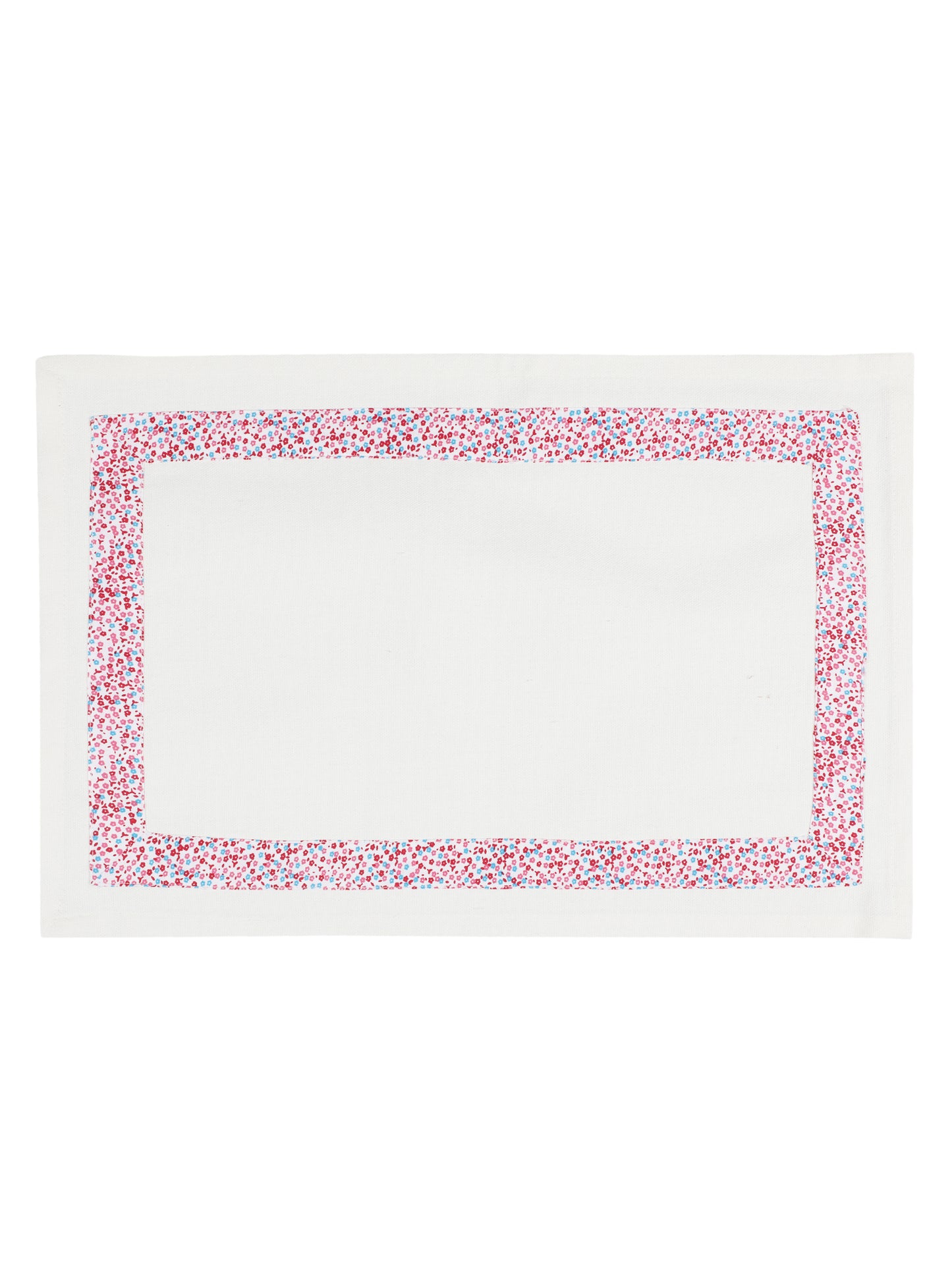 NUEVOSGHAR Printed Patch Work Table Runner With Tassles And Placemats -7 Pcs Set_Multi/Ivory