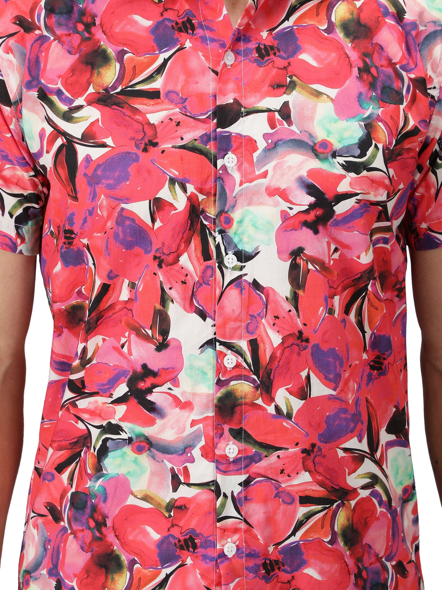 NUEVOSPORTA Men's Rayon Printed Multi Colour Shirt