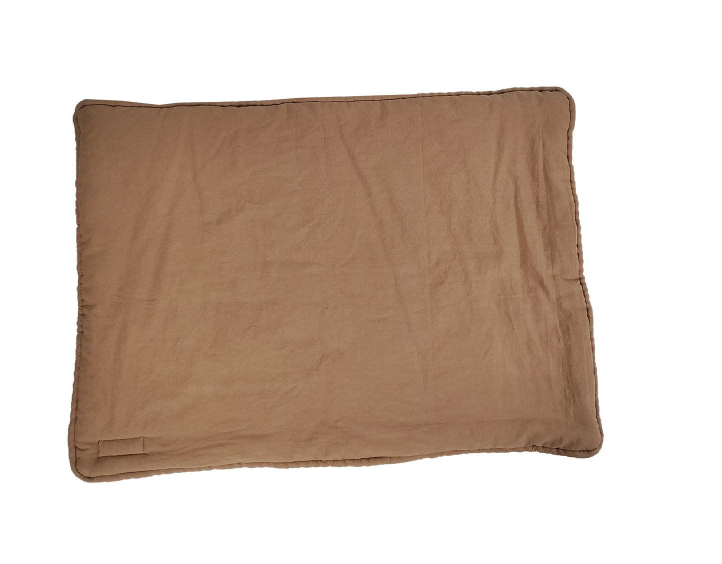 NUEVOS DOGGADIL Cotton Canvas Color Blocked Rectangle Pet Bed Mattress | Washable Padded Pet Bed| Light Weighted Dog Flat Mat Rust/Sand Orange
