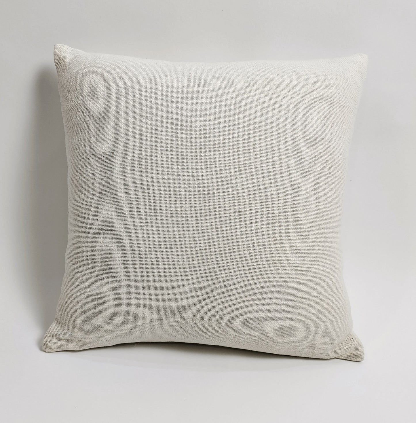 Cotton Hand Embroidered Cushion | Cushion for Gift for coples| 18x18 Inch_Ivory