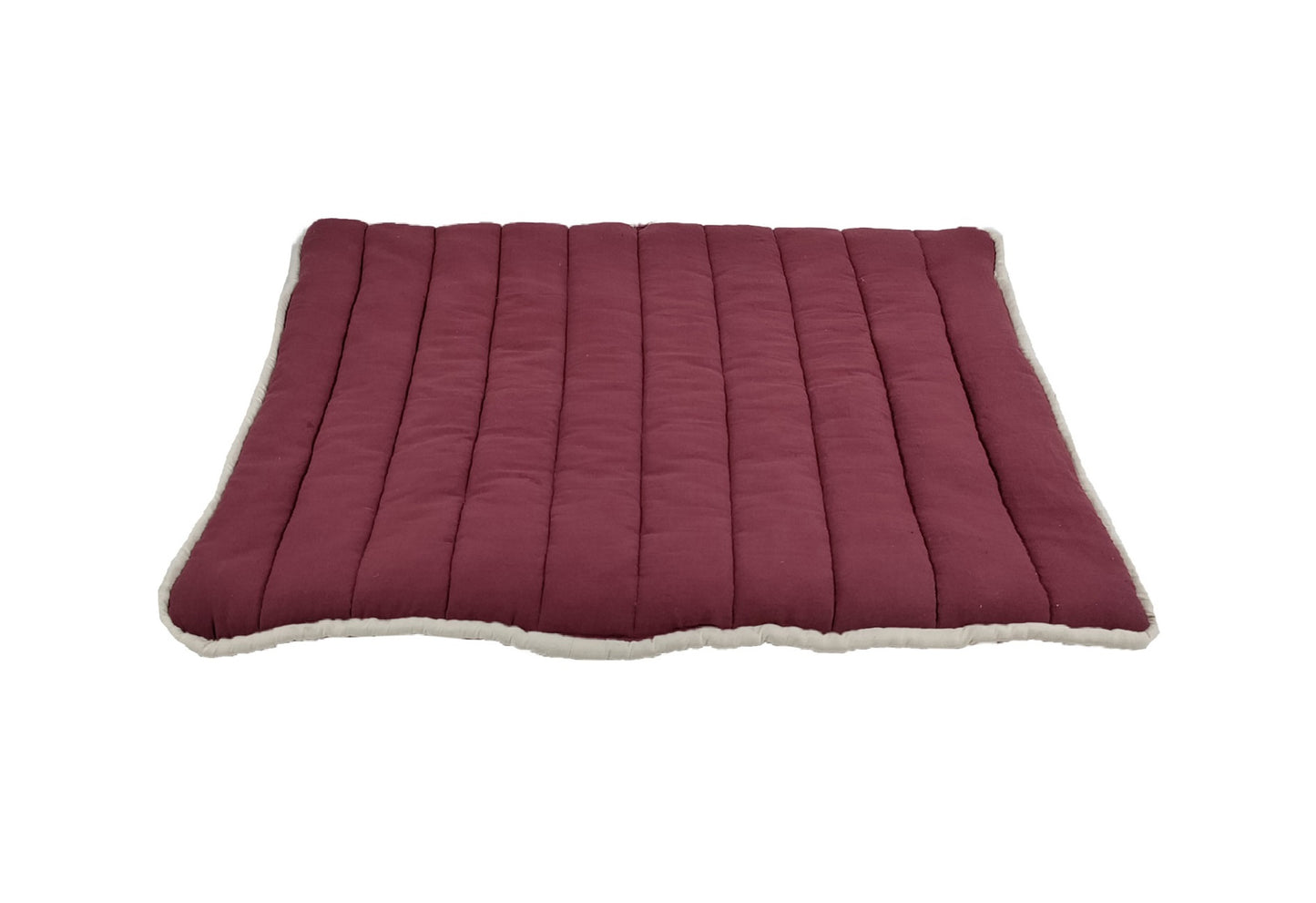 NUEVOS DOGGADIL Mauve Cotton Canvas Quilted Rectangle Pet Bed Mattress | Washable Padded Pet Bed| Light Weighted Dog Flat Mat