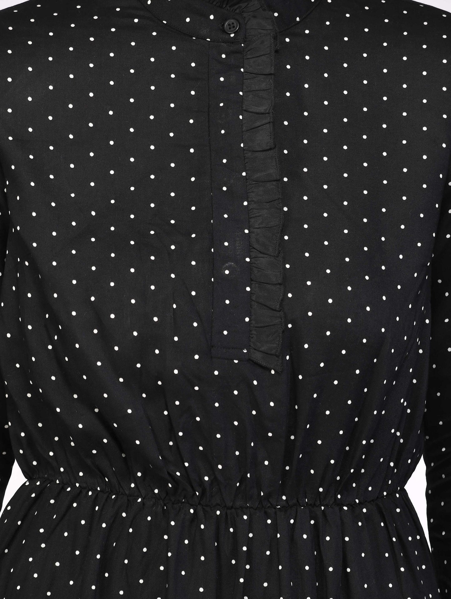 Women Ruffled Black Dress freeshipping - NUEVOSDAMAS