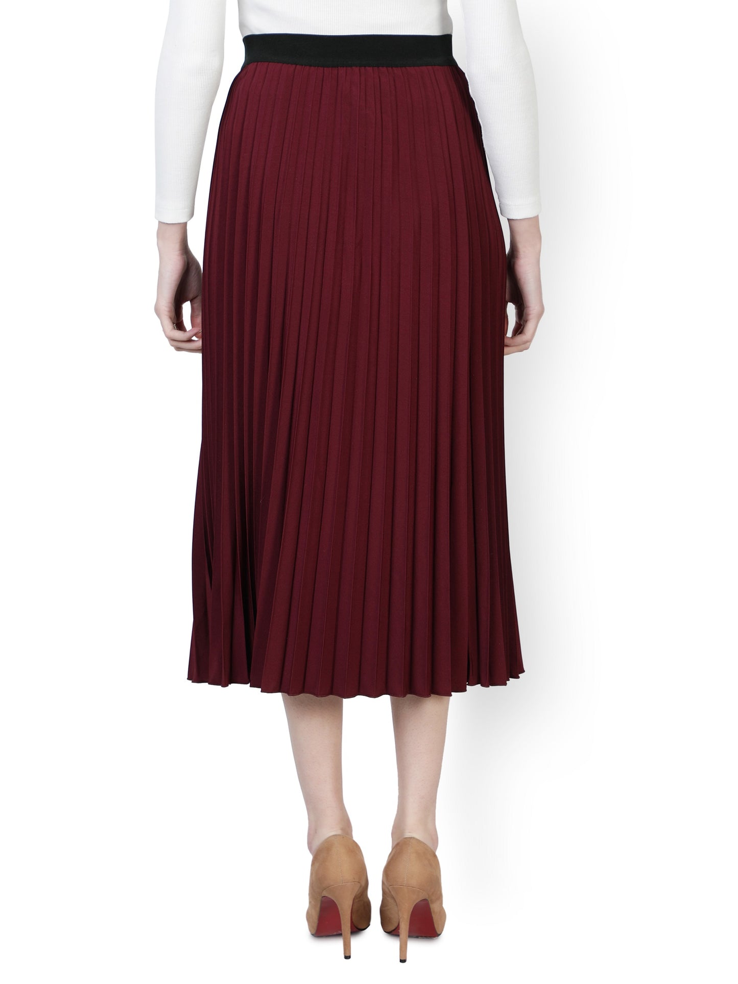 Women Pleated Purple Skirt
