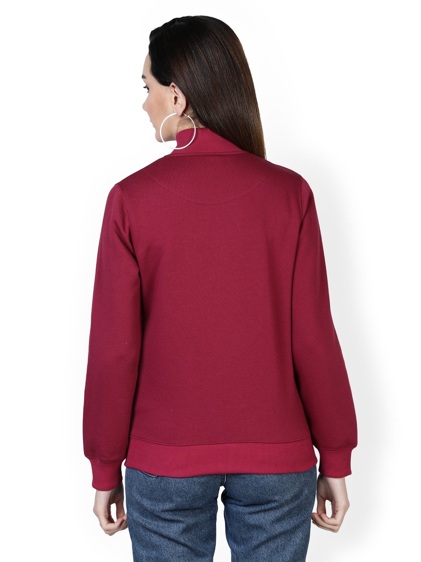 Bomber jacket printed maroon color light weight jacket Full Sleeve Printed Women Bomber Jacket