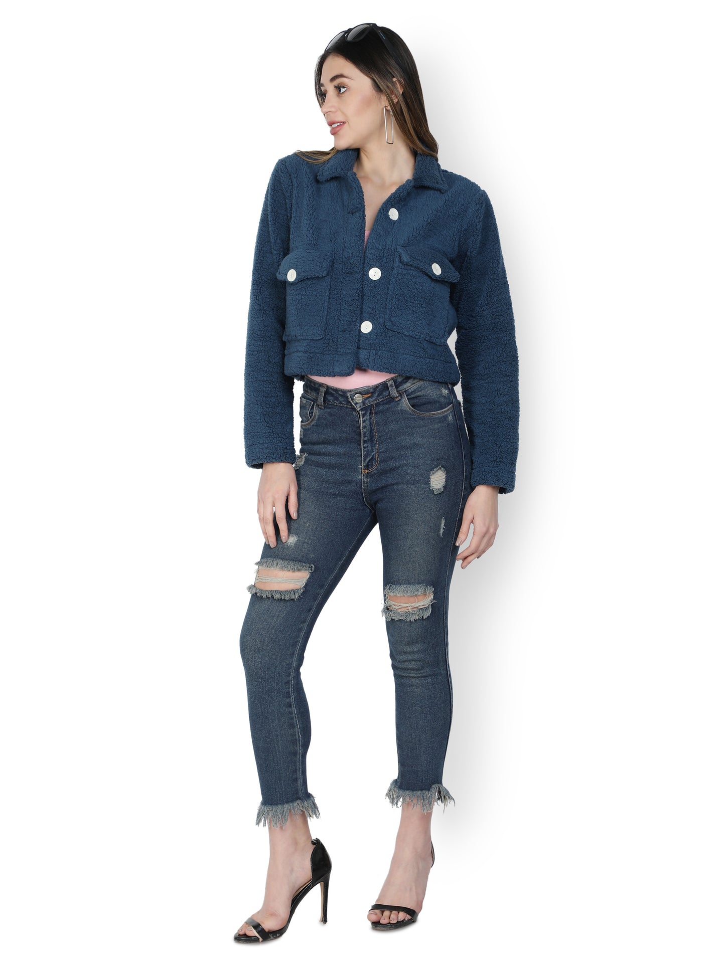 Nuevosdamas Woman's Regular Jacket Blue