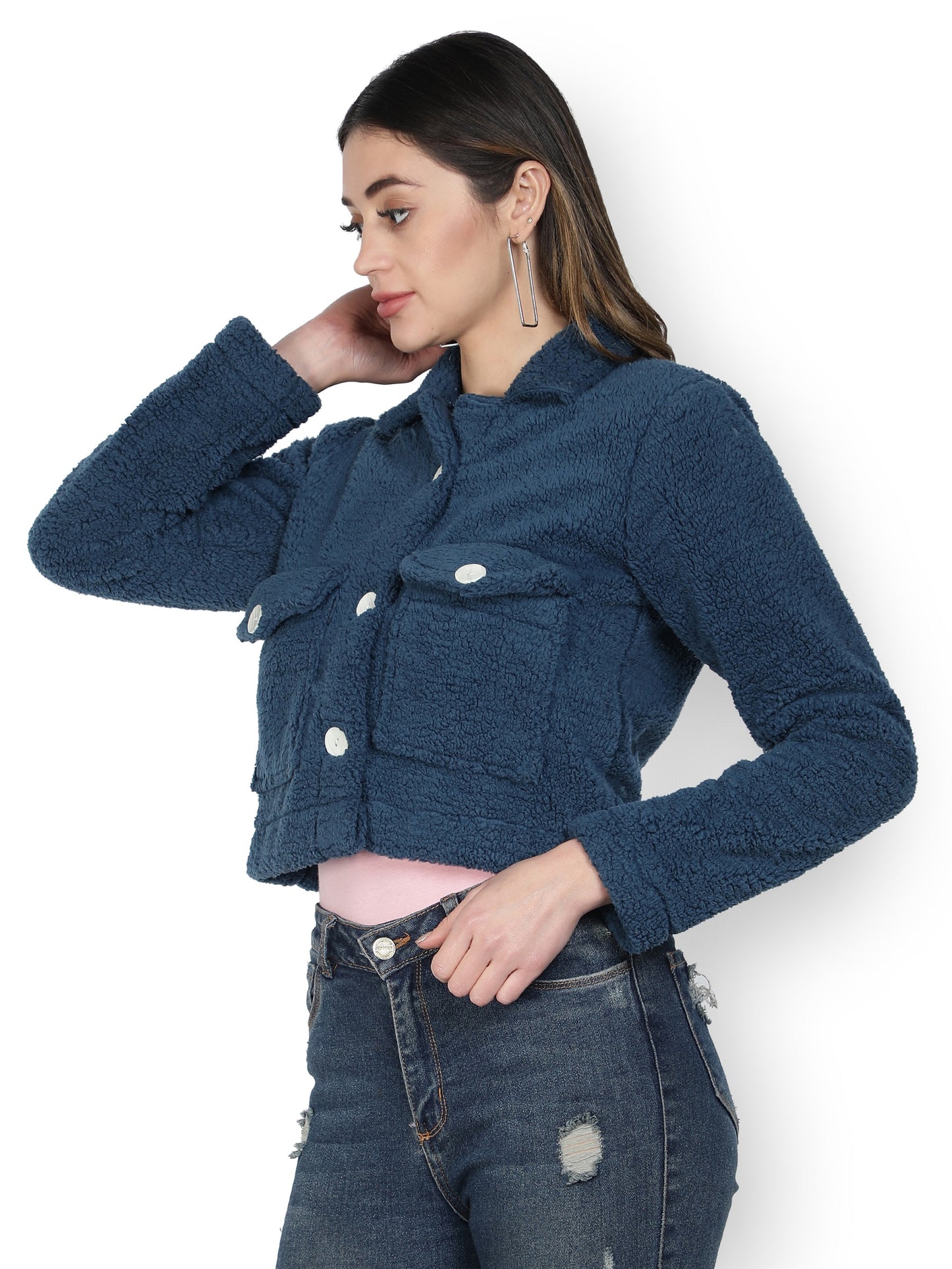 Nuevosdamas Woman's Regular Jacket Blue