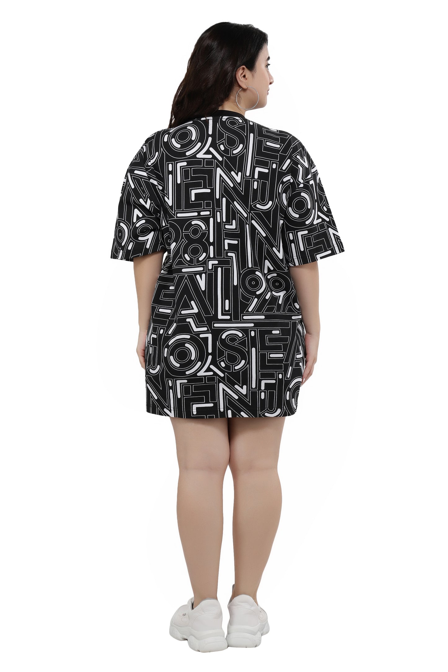 NUEVOSDAMAS Women Cotton Graphic Printed Half Sleeve Women's Black T-Shirt
