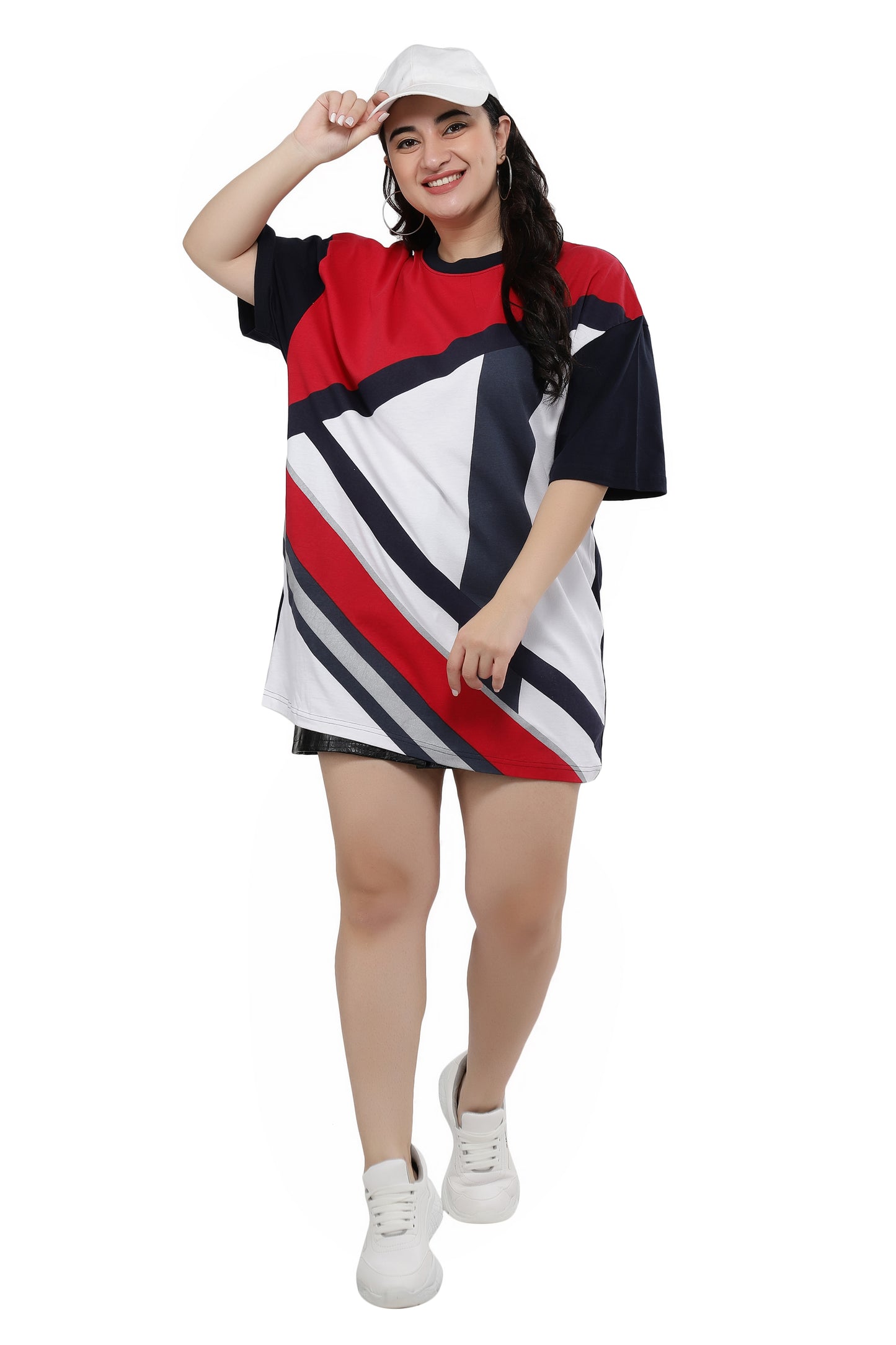 NUEVOSDAMAS Women Cotton Printed Half Sleeve Women's Multicolor T-Shirt