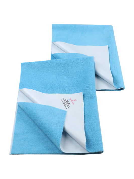 Solid Blue Leak Proof Baby Mattress Sheet (0-24 Months)